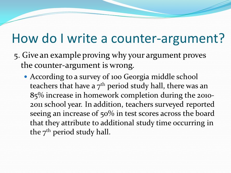 counter argument example